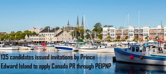 135 candidates issued invitations by Prince Edward Island to Apply Canada PR through PEIPNP