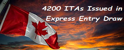 4,200 ITAs issued in the second-largest Express entry draw