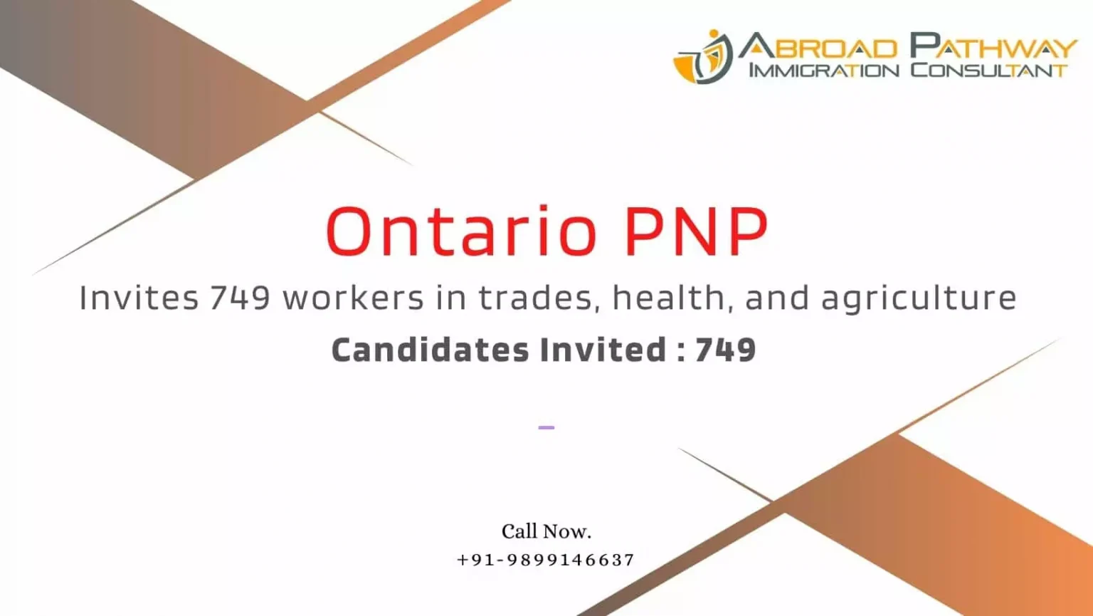 Ontario PNP issues 749 employer job offer Canada immigration invitations